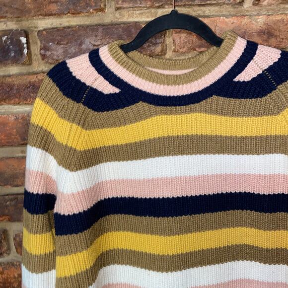 Madewell Striped Tilden Pullover Sweater Women's Size XS - Picture 3 of 7